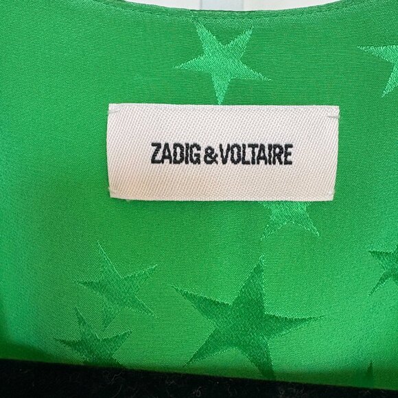 Zadig & Voltaire Recol Jac Stars Silk Dress Medium Size - Picture 7 of 8